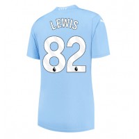 Camiseta Manchester City Rico Lewis #82 Primera Equipación Replica 2023-24 para mujer mangas cortas